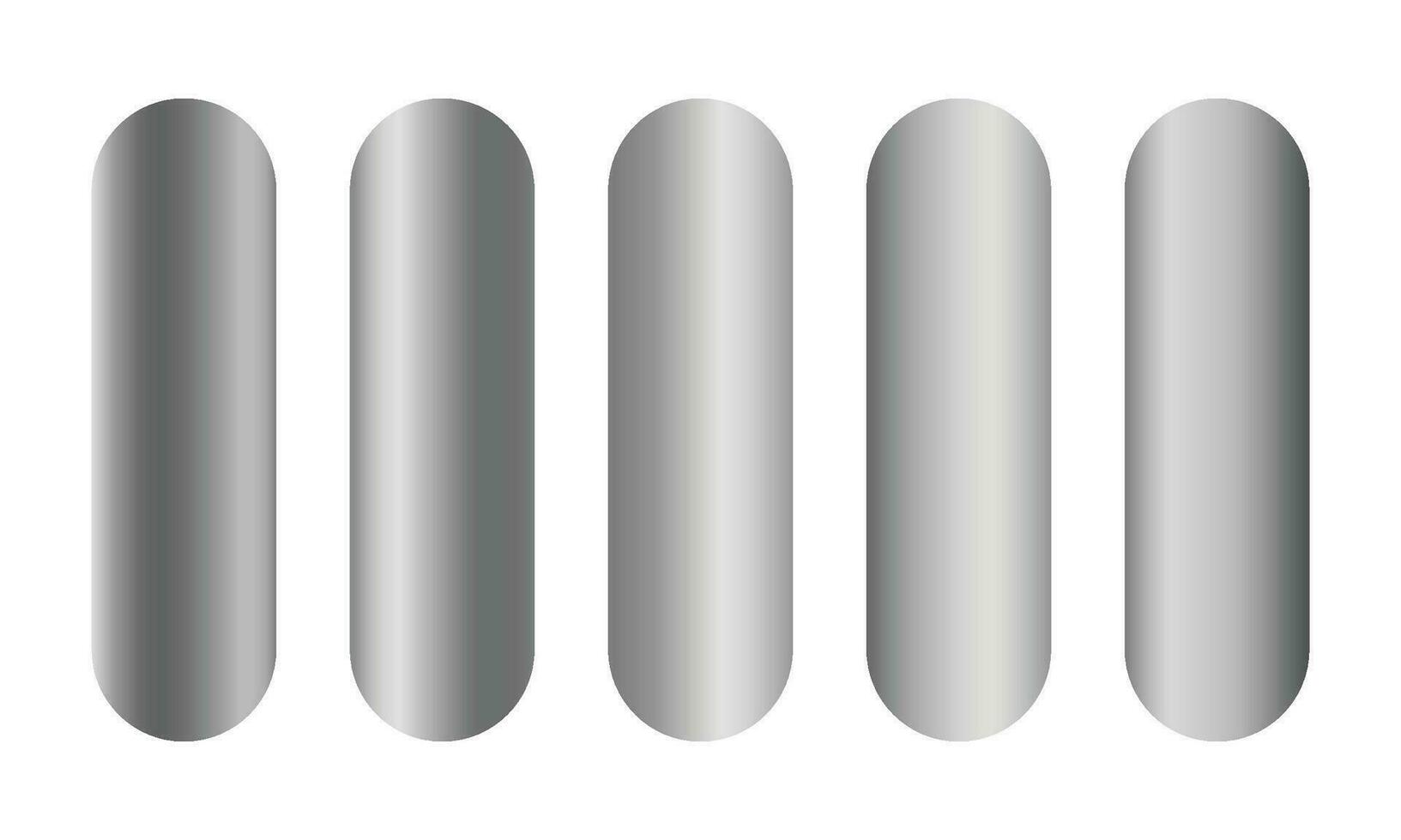 Vector set of silver or platinum gradients