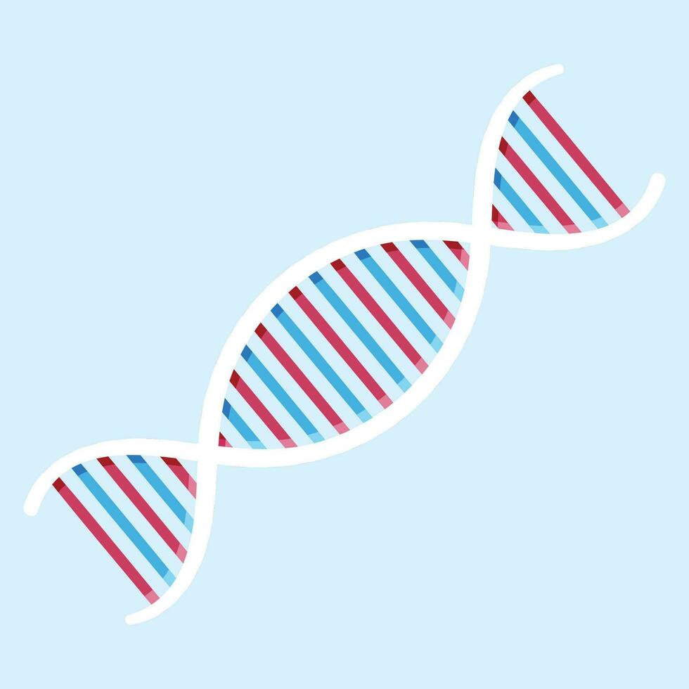 vector adn hélice símbolo aislado en blanco antecedentes