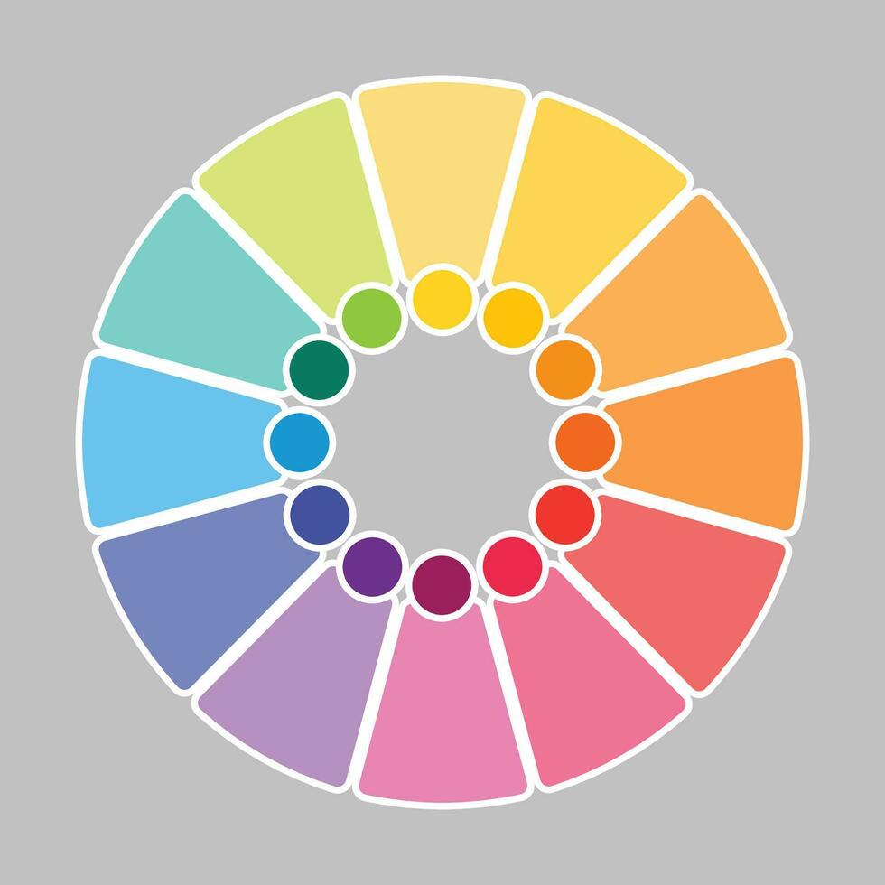 Vector flat circular diagram infographic on white