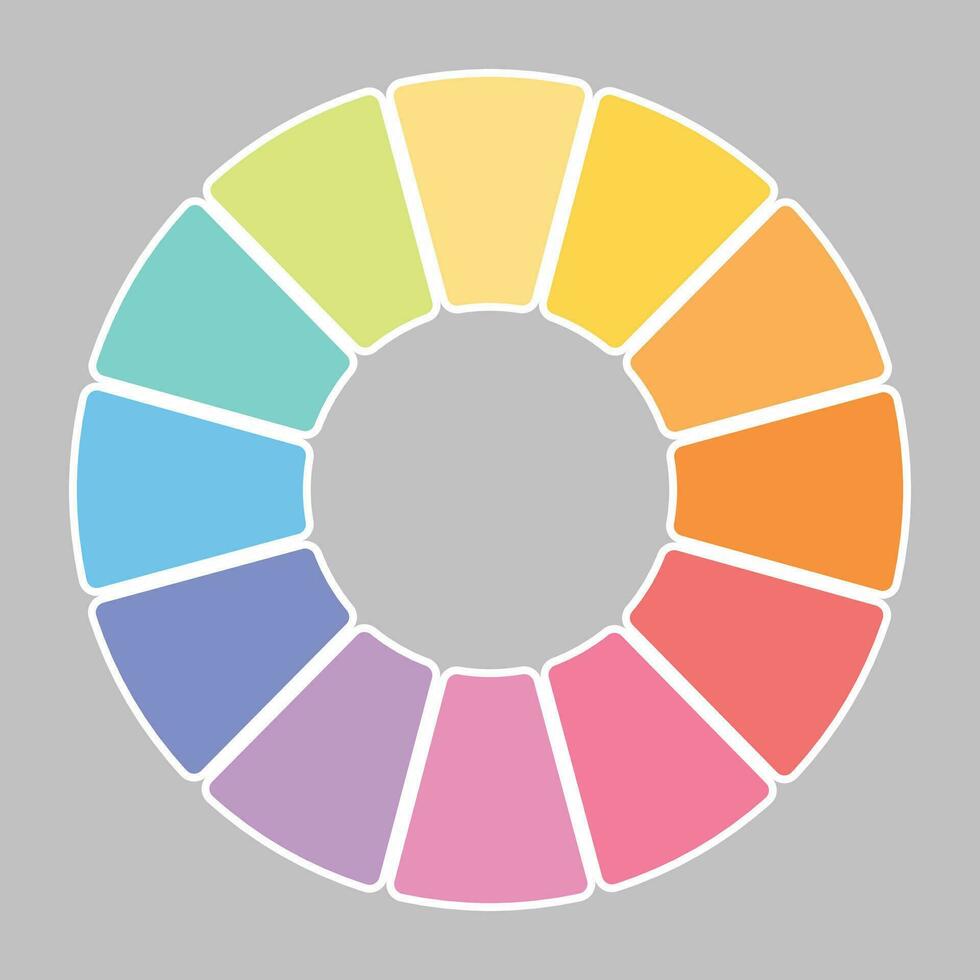 Vector flat circular diagram infographic