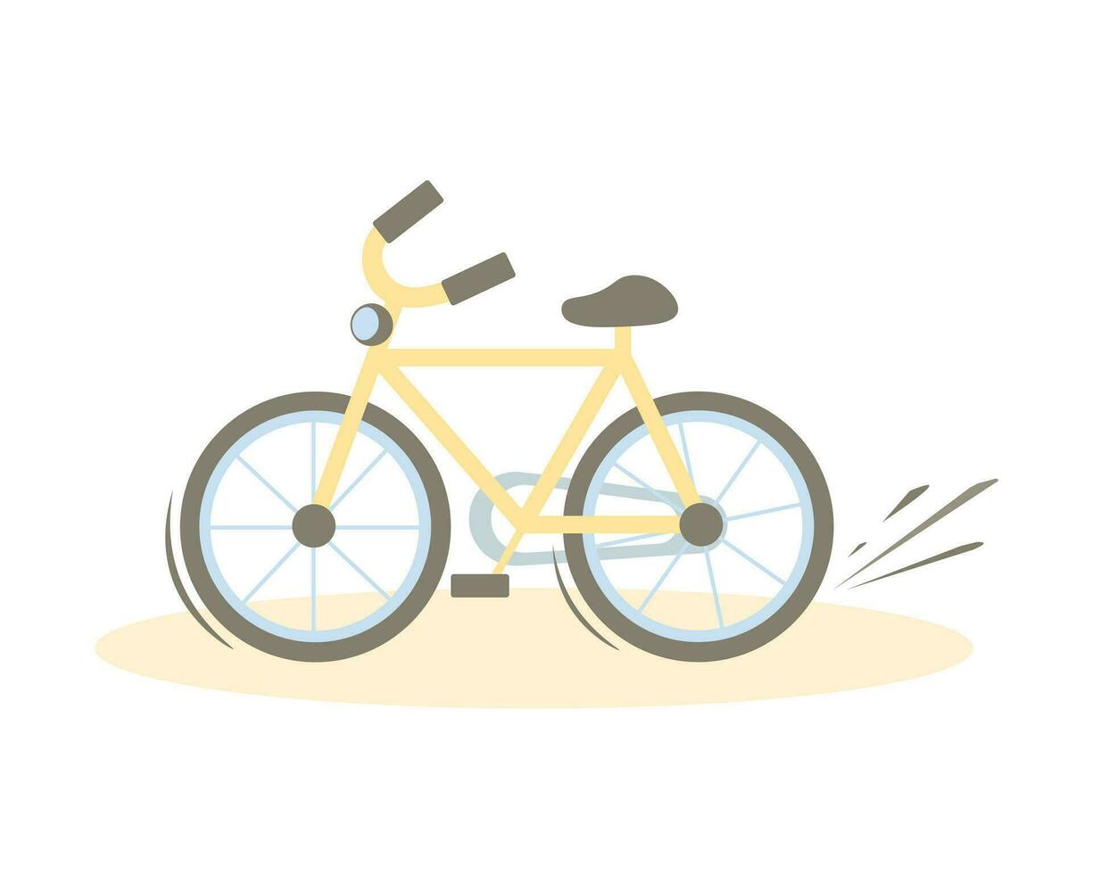 bicicleta, bicicleta, deporte y velocidad. ilustración para impresión, antecedentes, cubre y embalaje. imagen lata ser usado para saludo tarjetas, carteles, pegatinas y textil. aislado en blanco antecedentes. vector