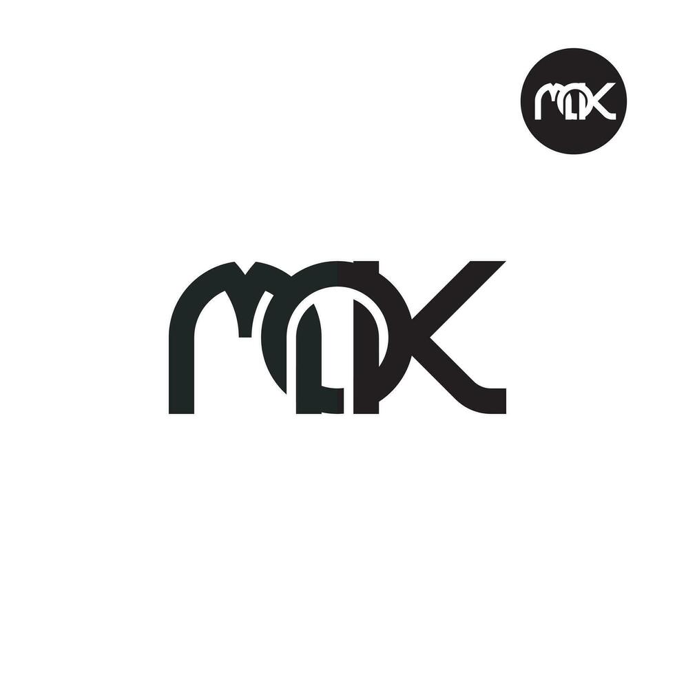 Letter MOK Monogram Logo Design vector