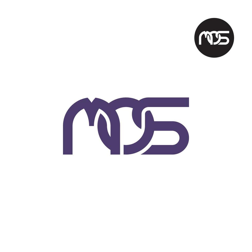 Letter MOS Monogram Logo Design vector