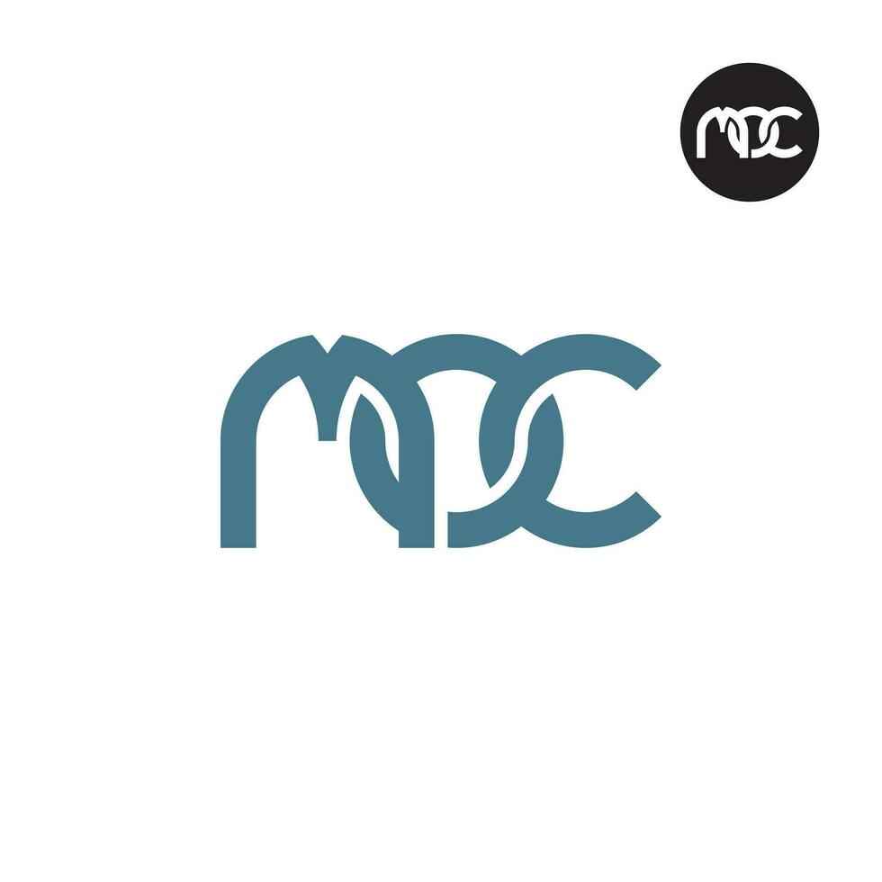 Letter MOC Monogram Logo Design vector