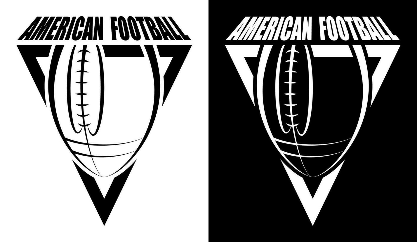 símbolo, emblema de Deportes americano fútbol americano pelota en formar de diamante para competencia. equipo Deportes. activo estilo de vida. vector