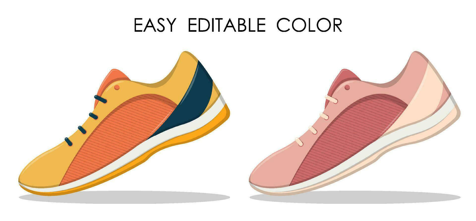 Deportes zapatilla de deporte, corriendo zapatos. activo sano estilo de vida. vector en certero estilo