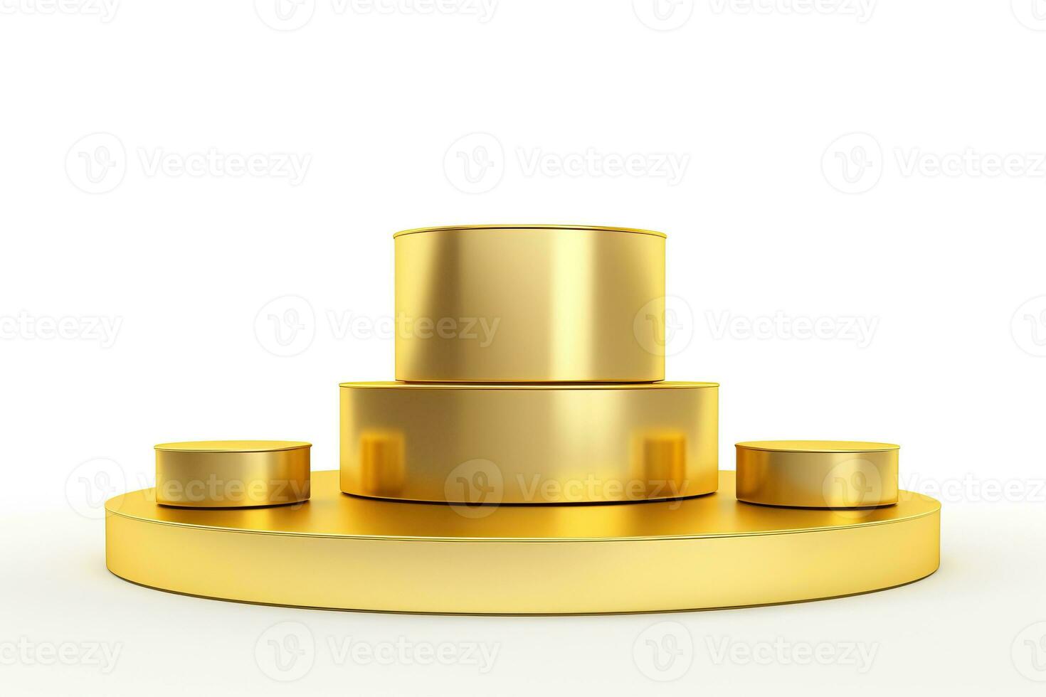 3D podium scene isolated on white background photo