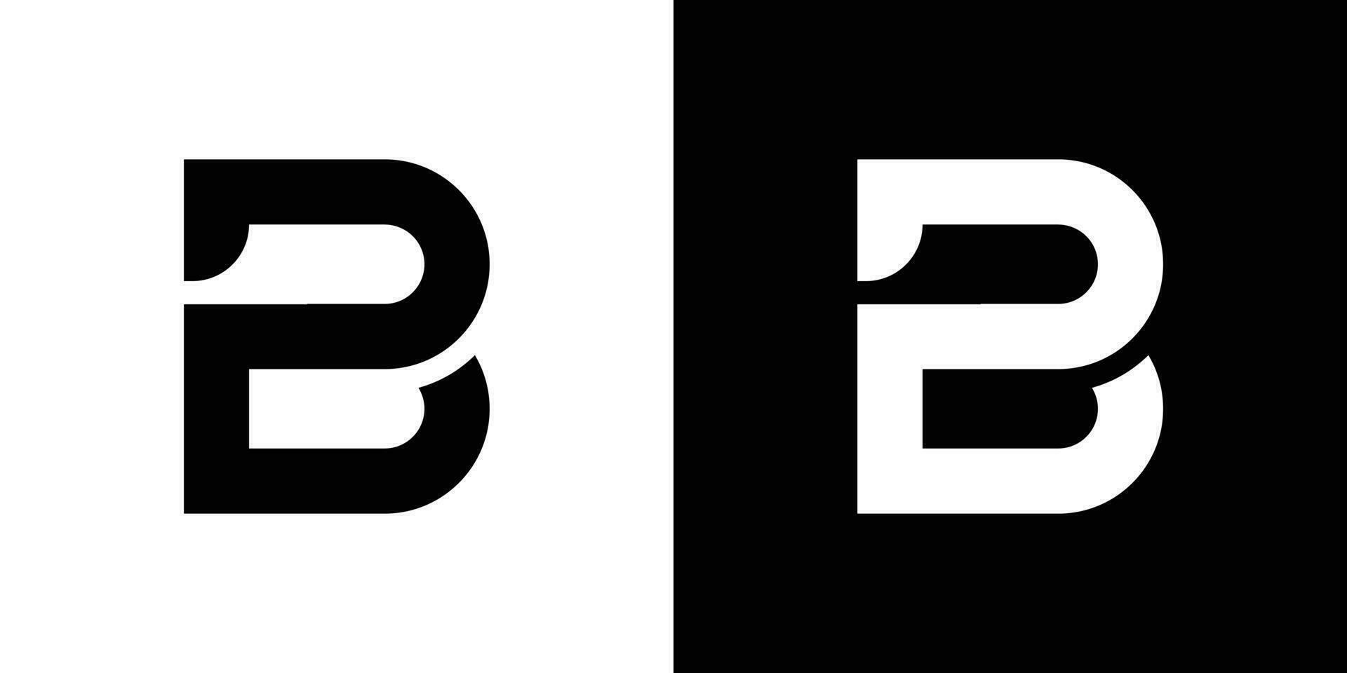 letter b monogram vector logo design