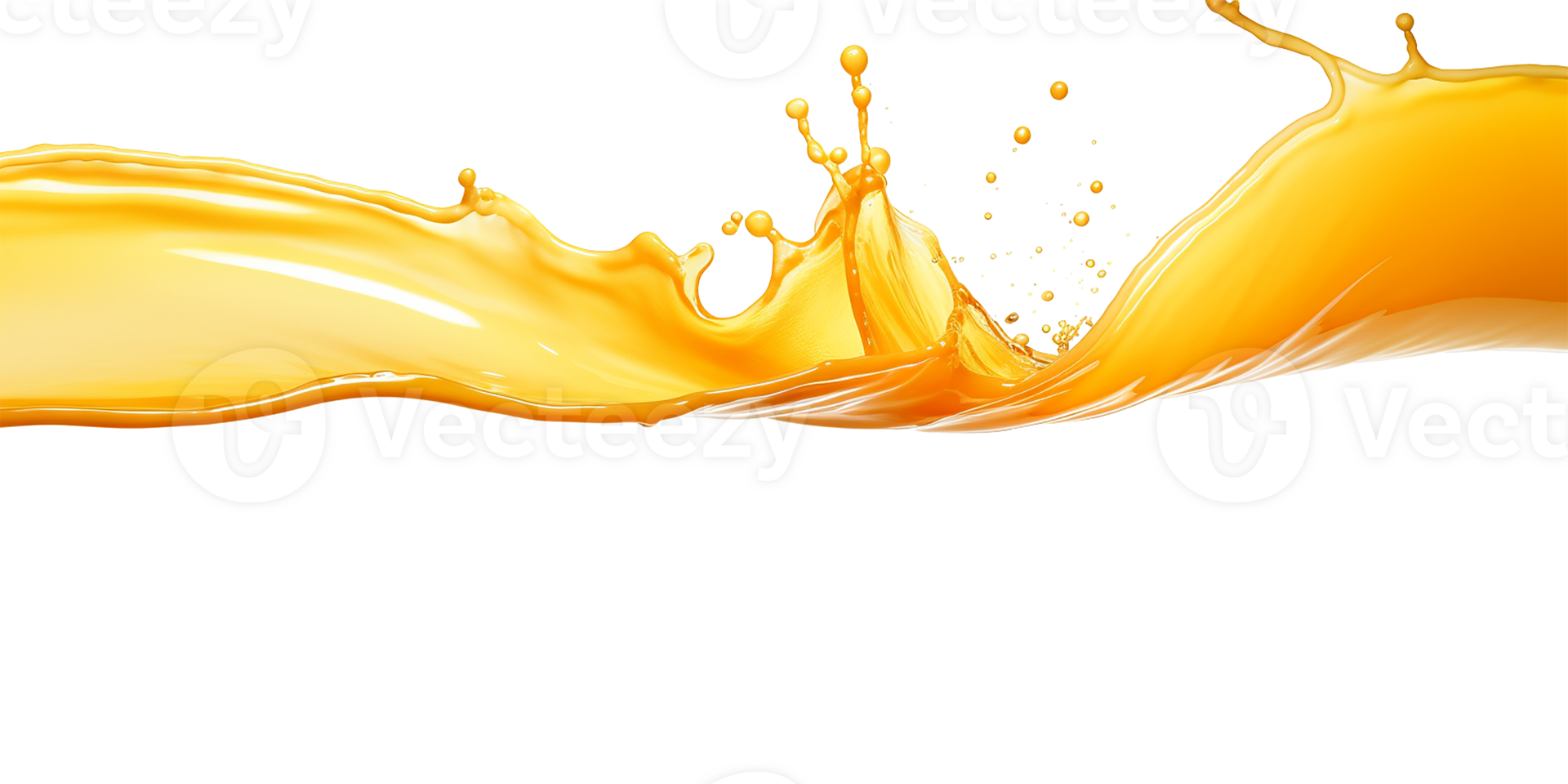 photorealistic image of an orange juice splash. splash of orange fruit juice with drops and splashes. AI Generative png