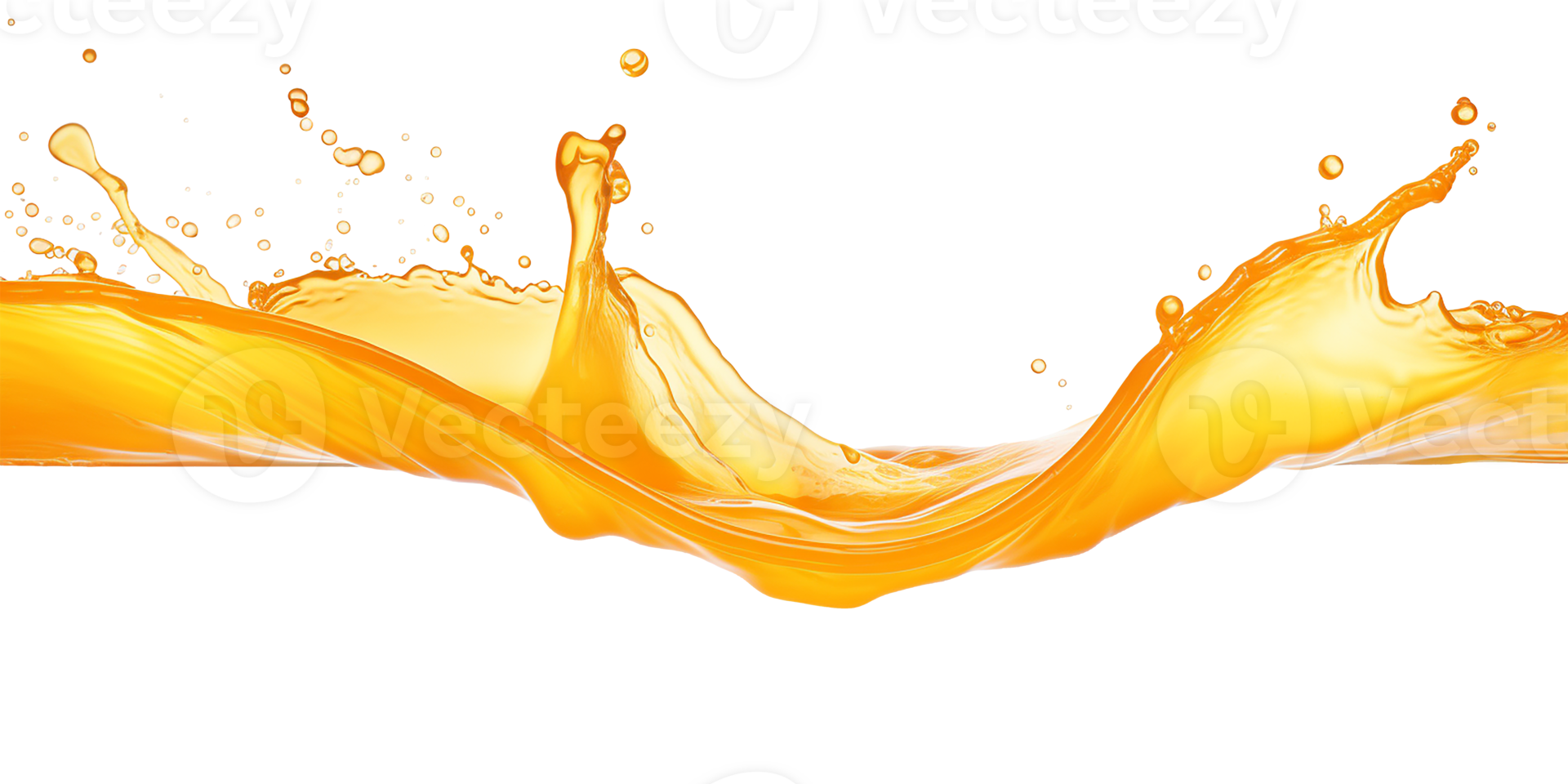 photorealistic image of an orange juice splash. splash of orange fruit juice with drops and splashes. AI generated png