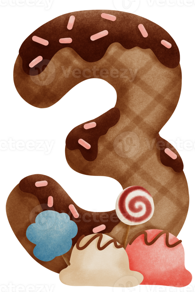 sweet number dessert png