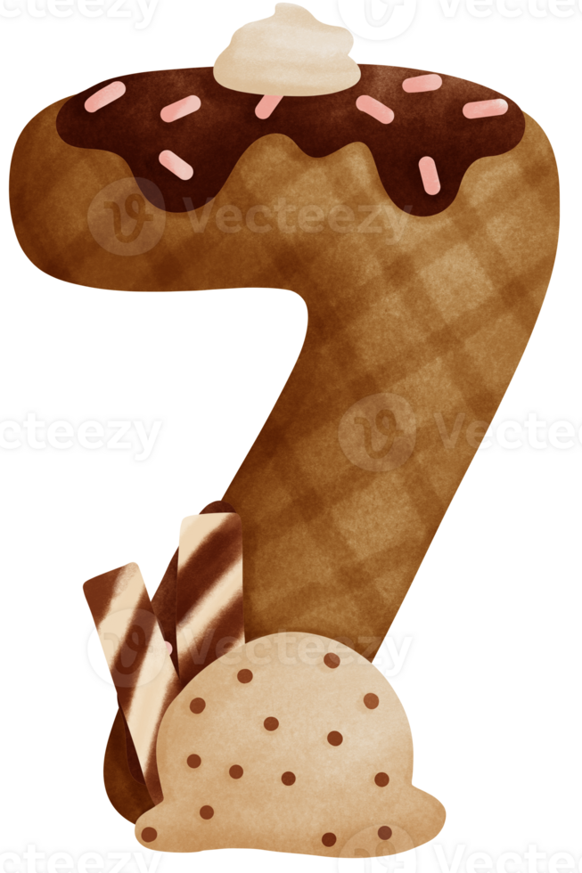 sweet number dessert png