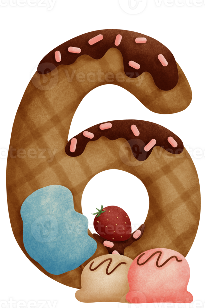 sweet number dessert png