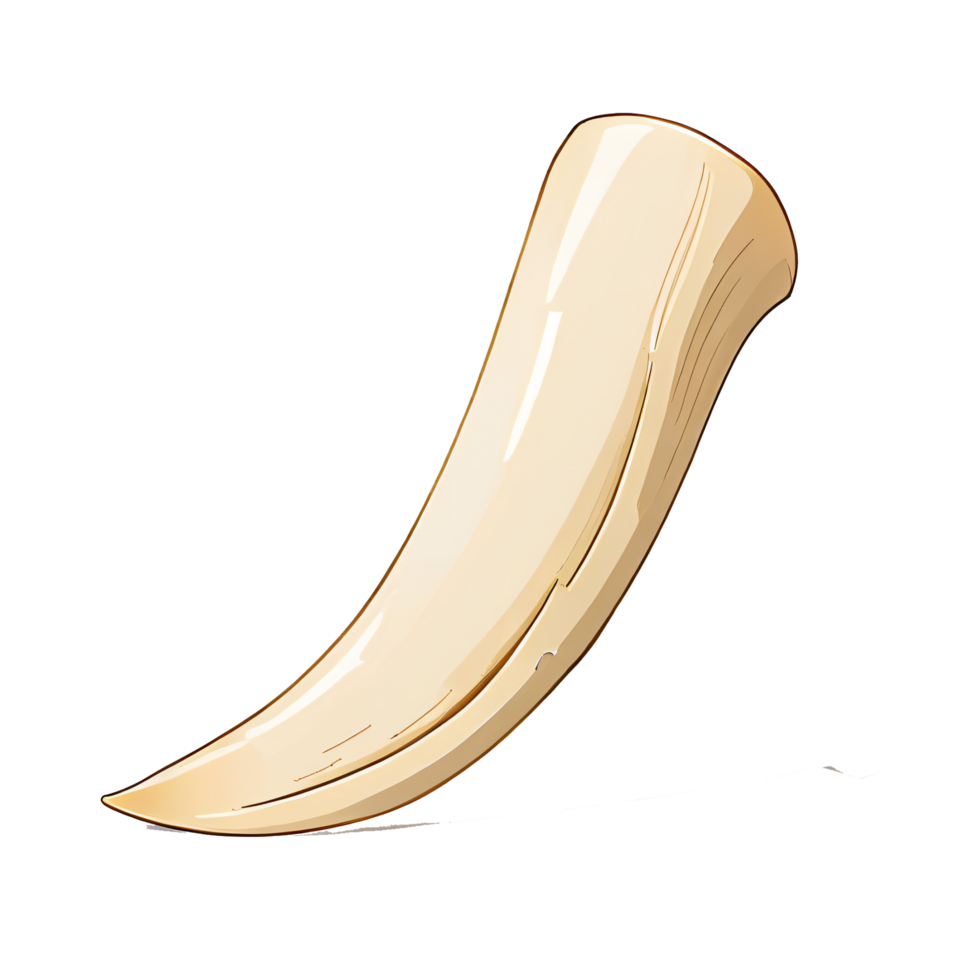 Ivory Item Drop Hand Drawn Cartoon Style Illustration AI Generated png