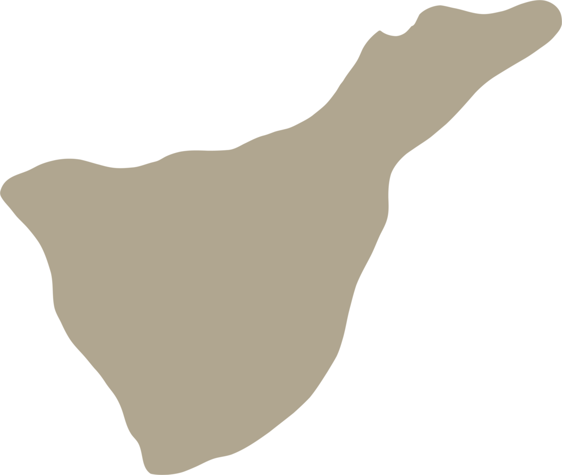 doodle freehand drawing of tenerife island map. png