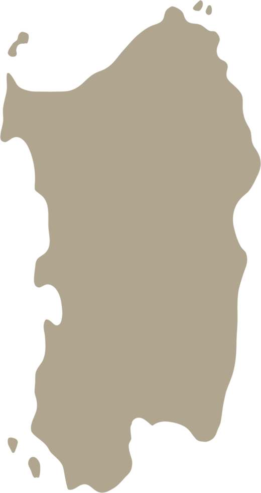 doodle freehand drawing of sardinia island map. png