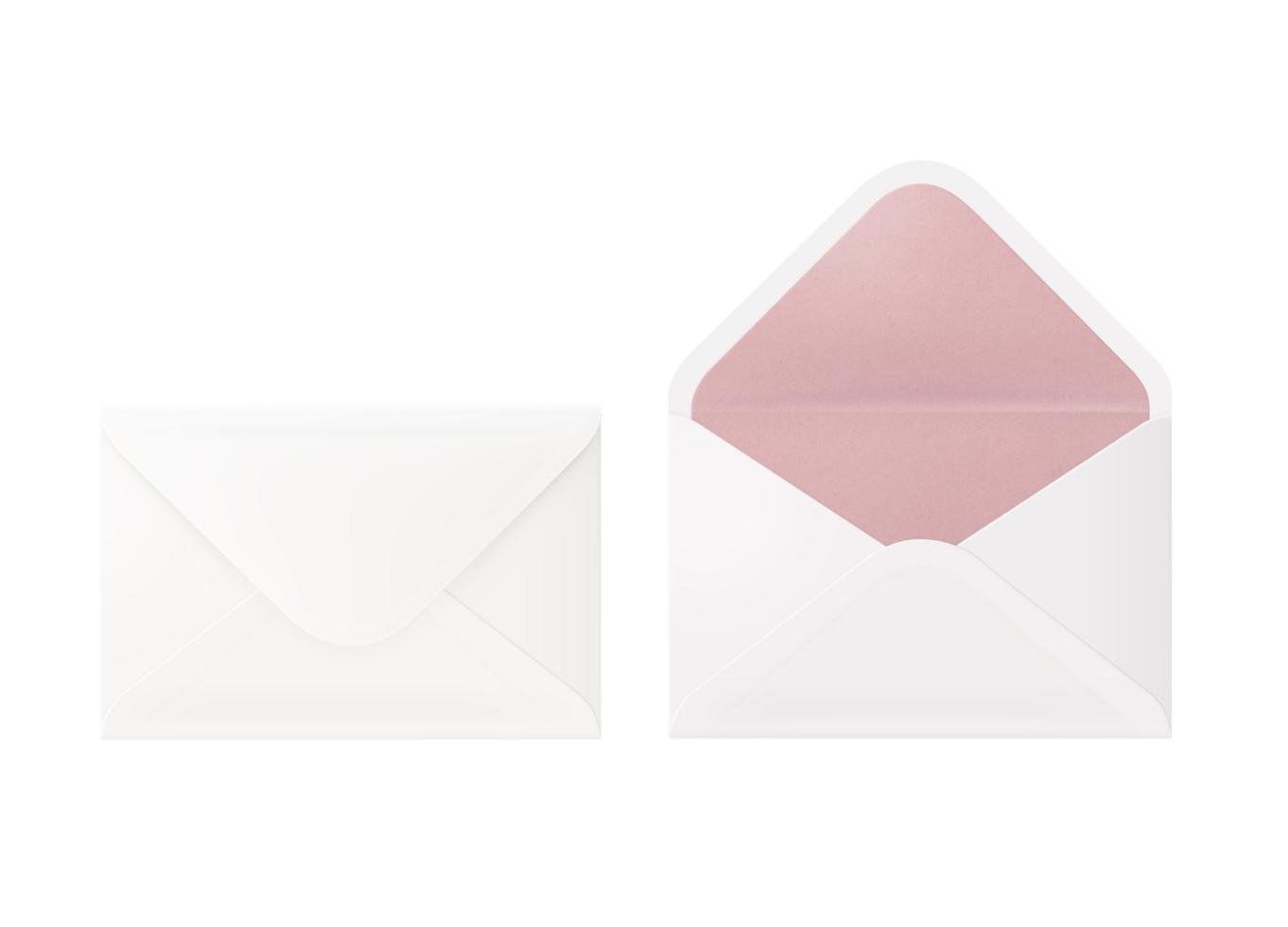 vit och rosa kuvert förbi miljö- material för porto post på transparent bakgrund png