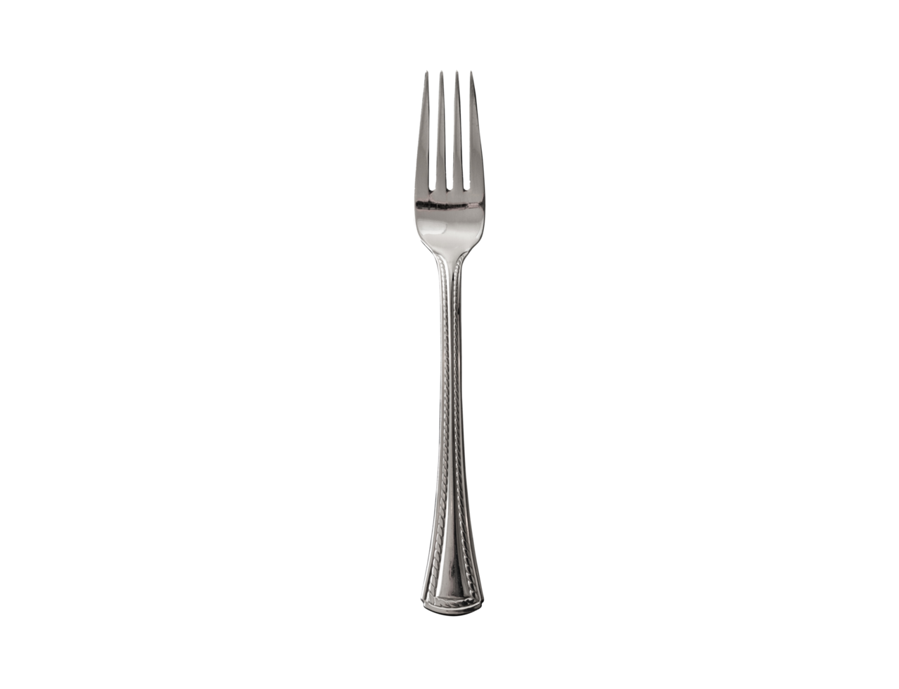 Isolated utensil silver fork on transparent background png