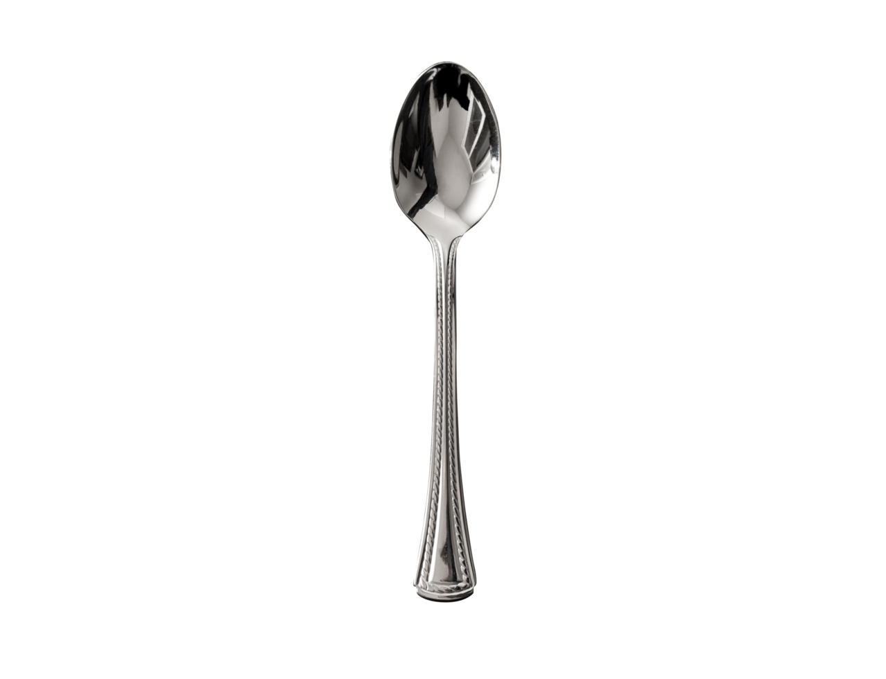 isolado utensílio prata colher em transparente fundo png