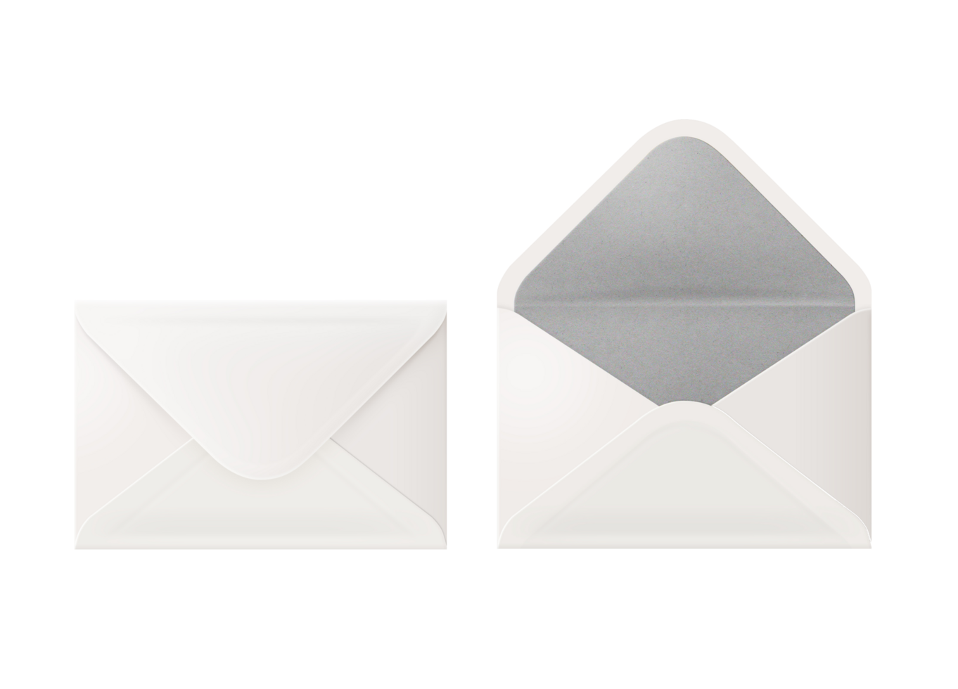White and gray envelope by environmental materials for postage mail png