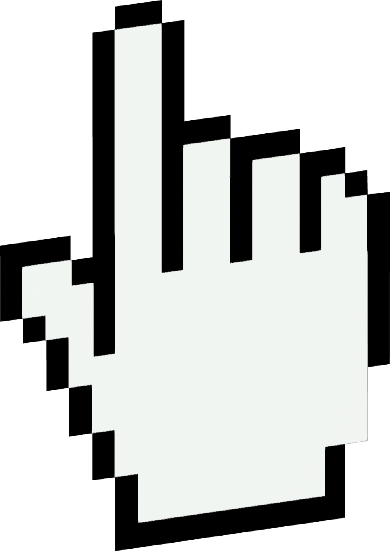 Isolated computer classic mouse control finger cursor pointer 8 bits