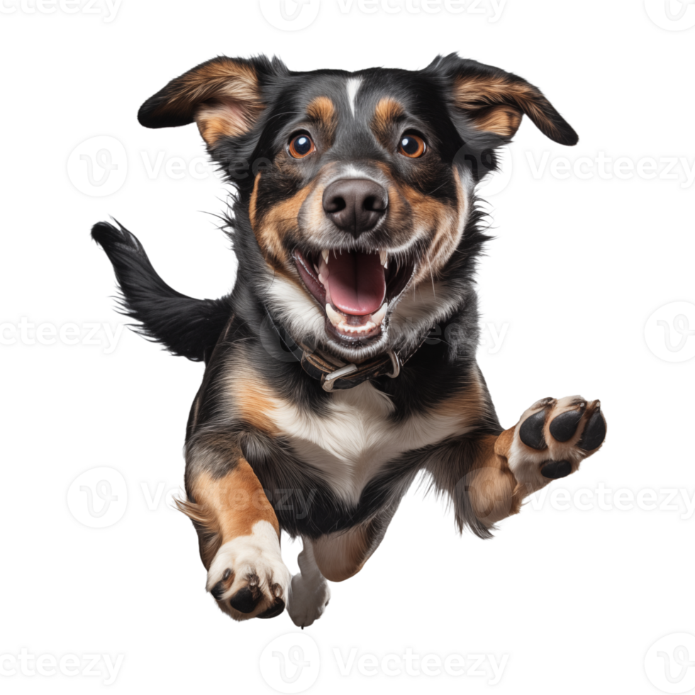 Cute playful and adroable dog transparent background AI Generative png