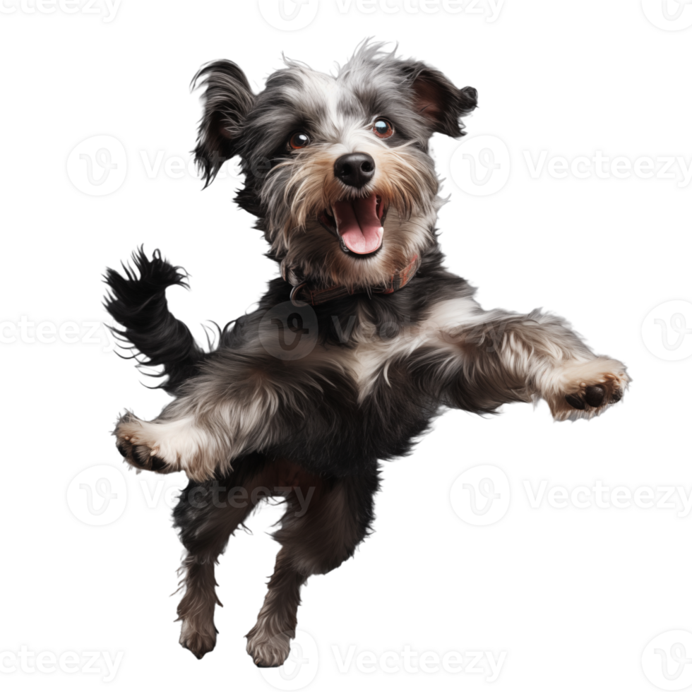 Cute playful and adroable dog transparent background AI Generative png