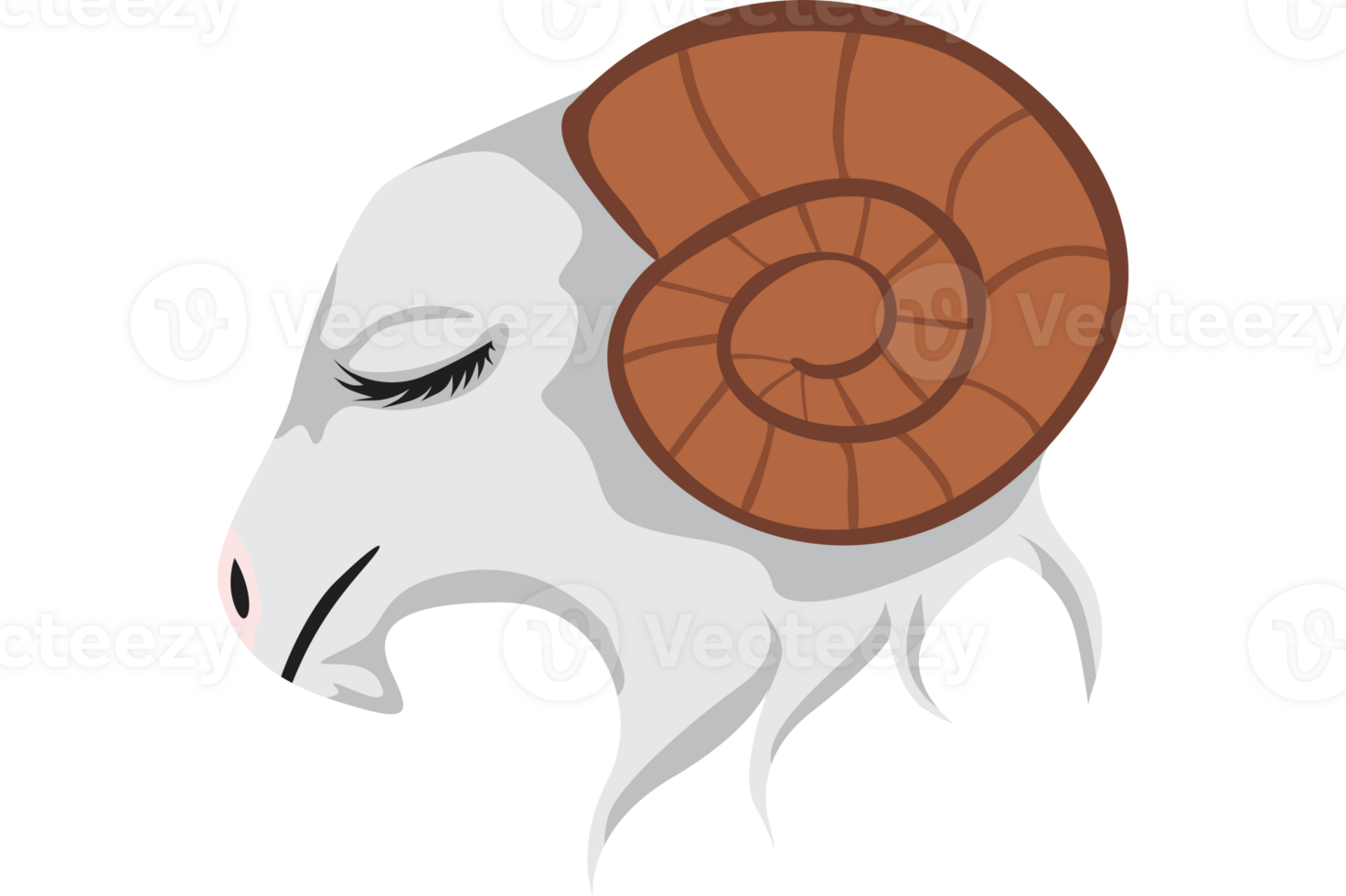 Aesthetic Goat with Transparent Background png