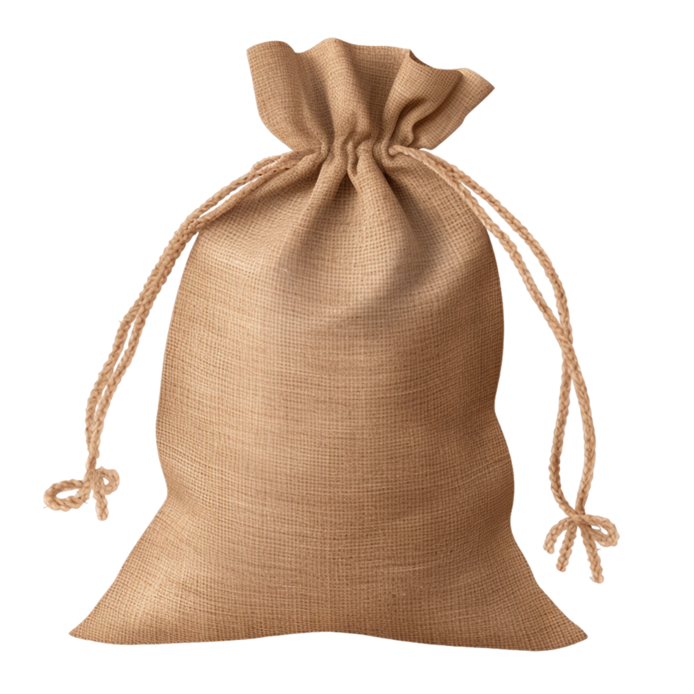Burlap sack Textile burlap sack Linen decorative bag Blurred rustic AI