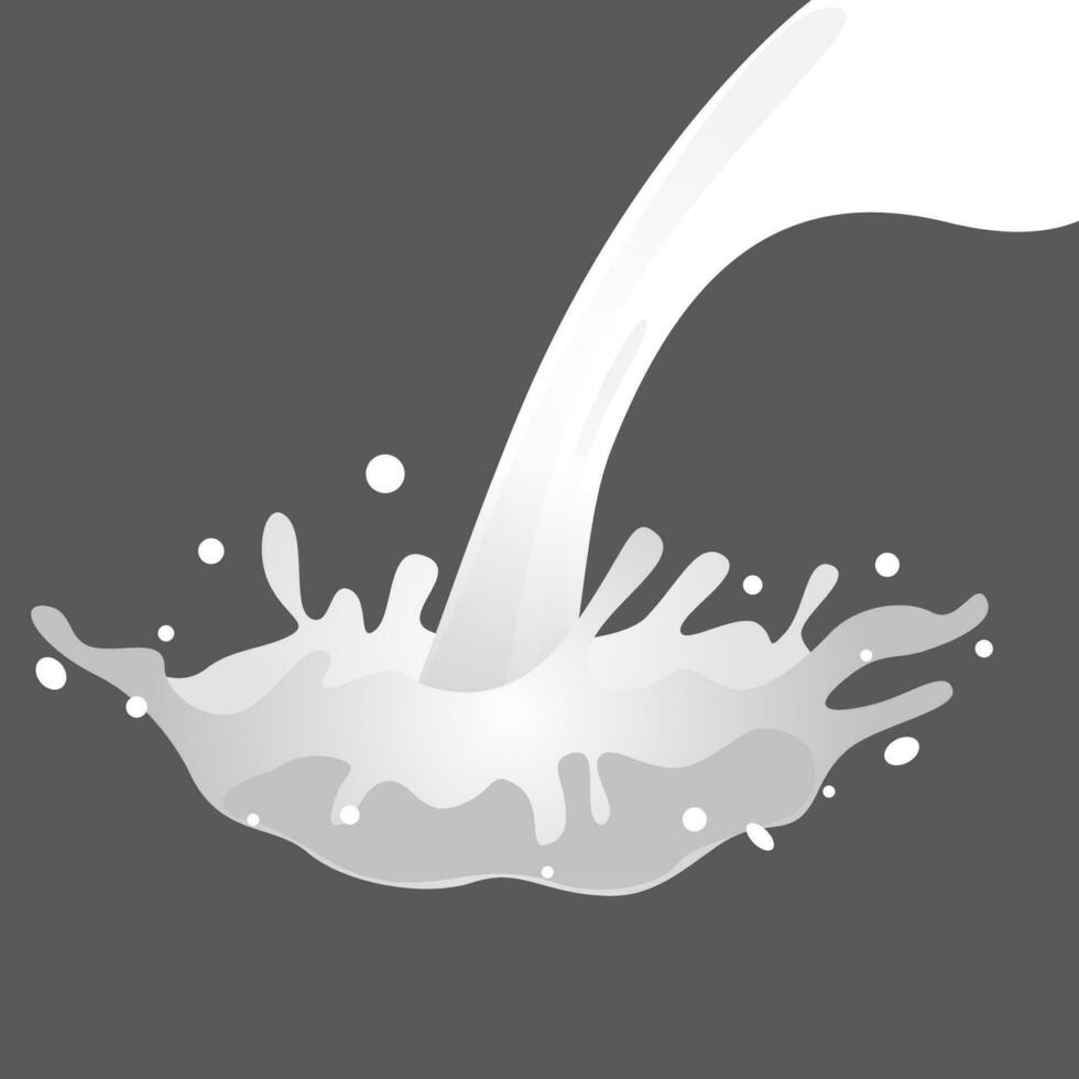 Leche chapoteo líquido sencillo ilustración icono Arte diseño vector