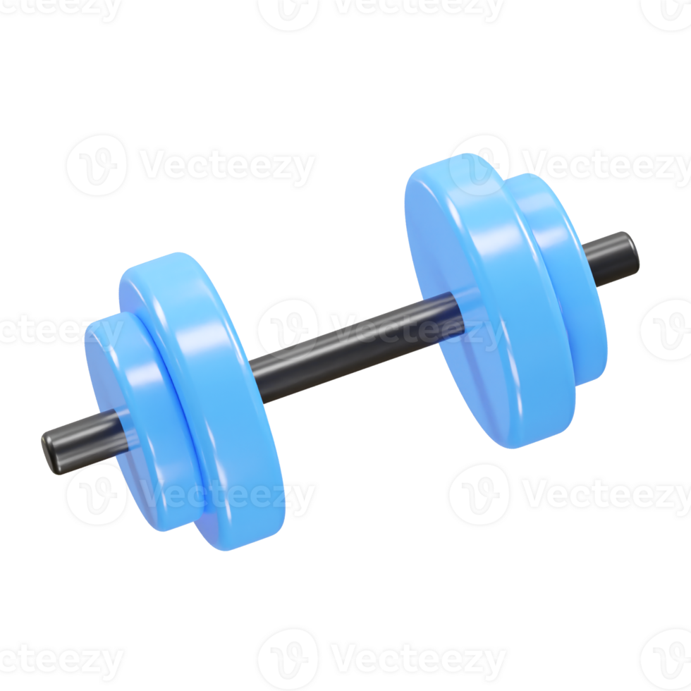 Dumbbell icon illustration 3d rendering element png