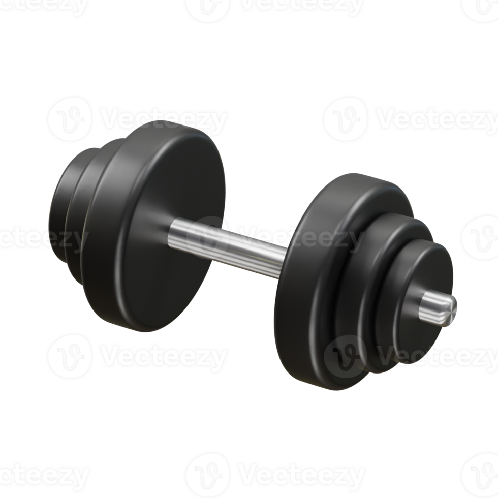 Dumbbell icon illustration 3d rendering element png