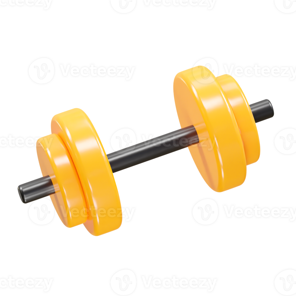Dumbbell icon illustration 3d rendering element png