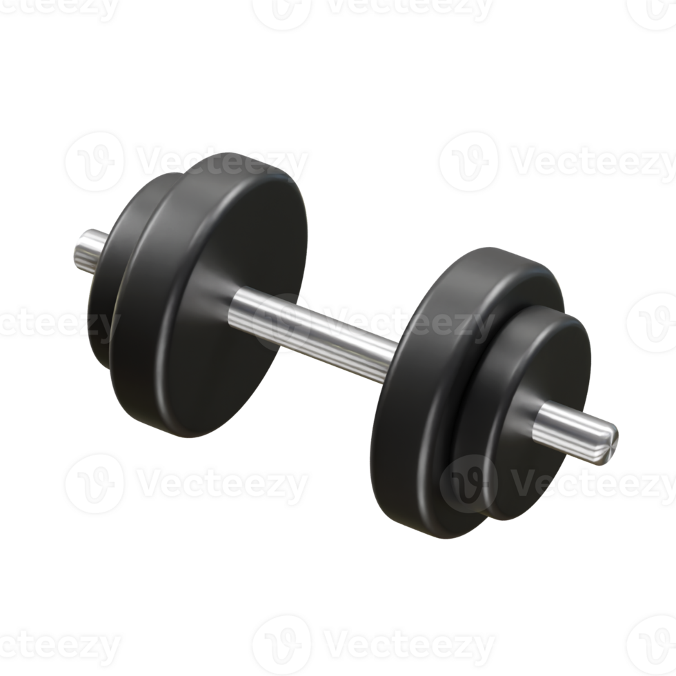 Dumbbell icon illustration 3d rendering element png
