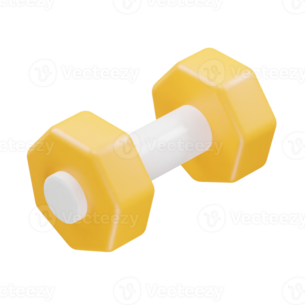 Dumbbell icon illustration 3d rendering element png