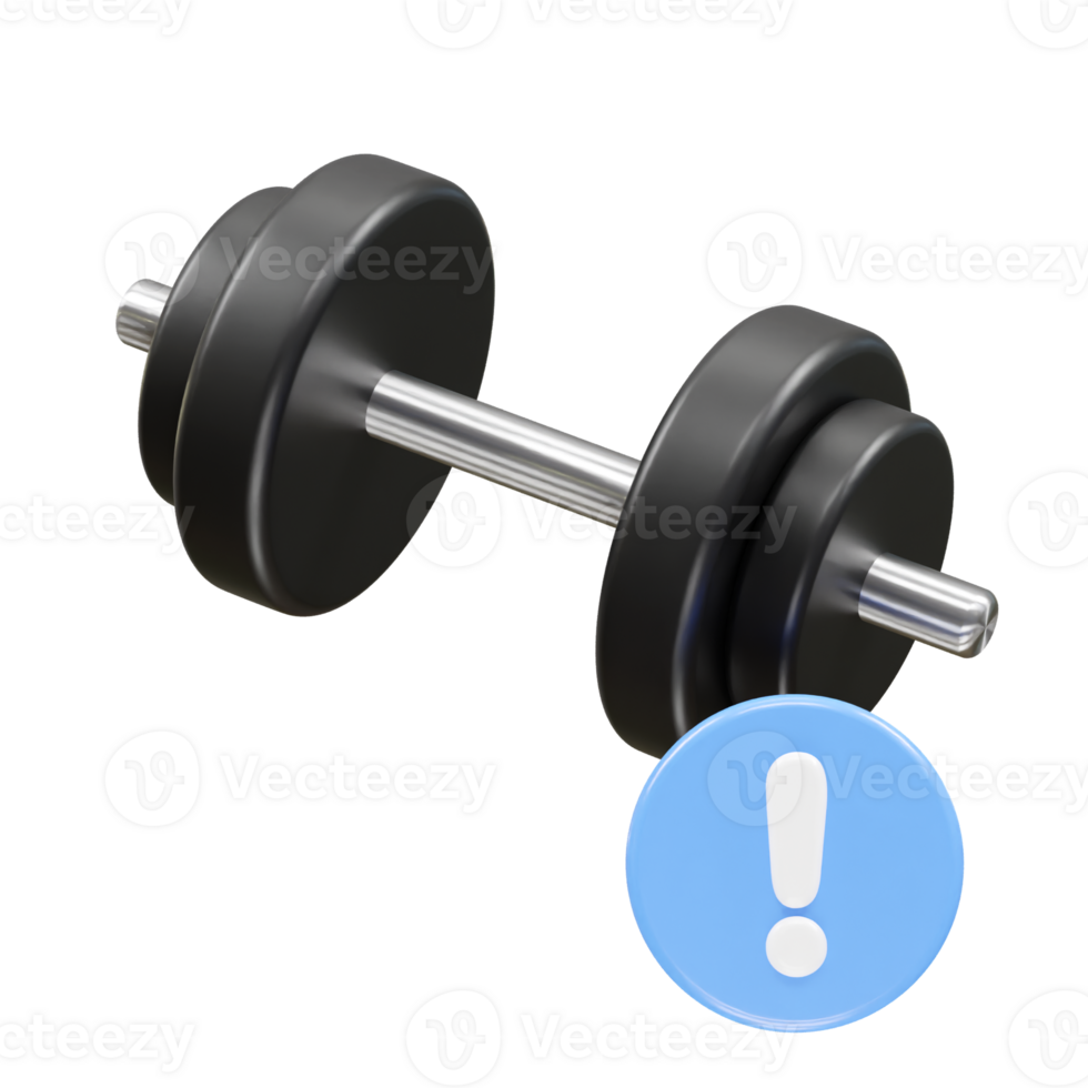 Dumbbell icon illustration 3d rendering element png