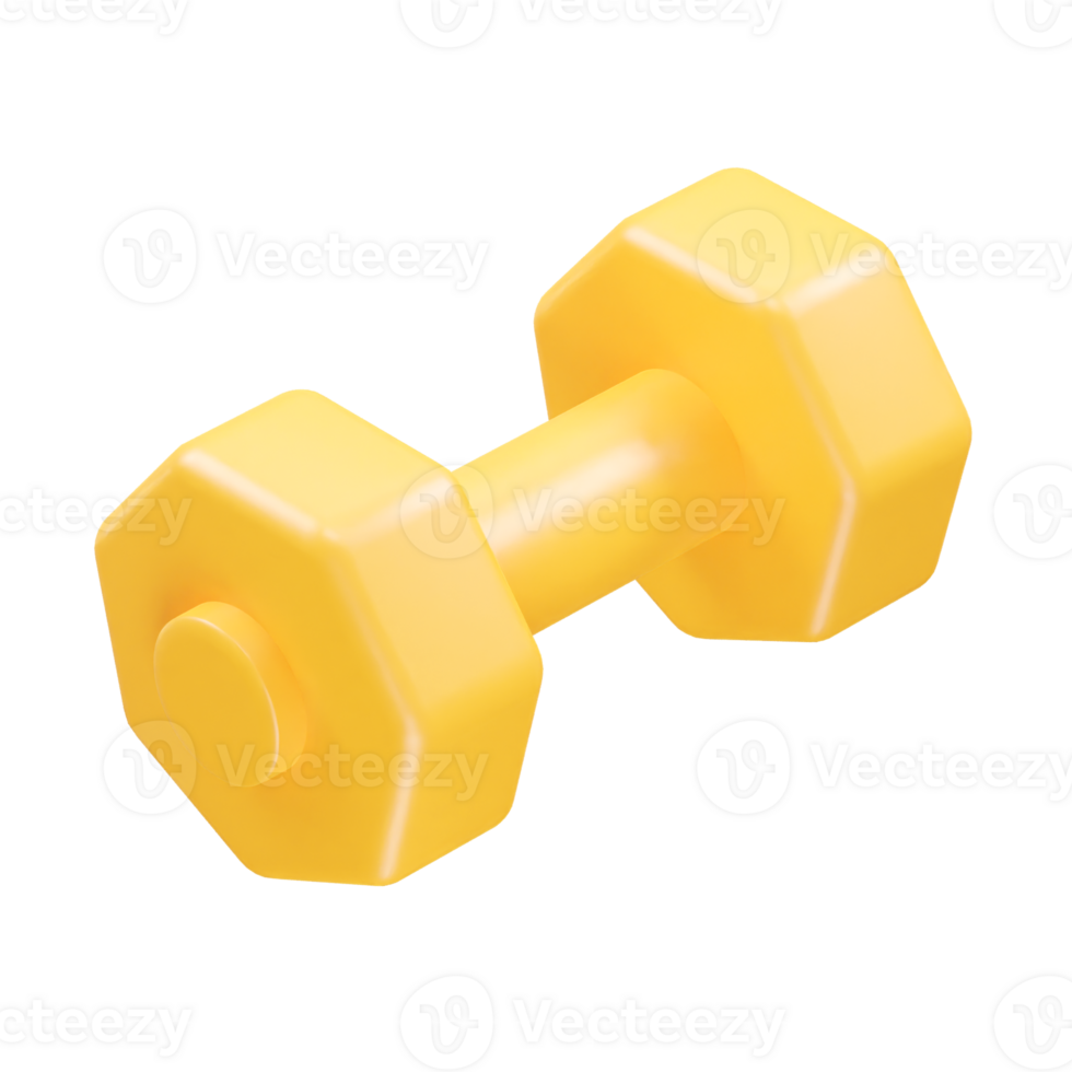 Dumbbell icon illustration 3d rendering element png
