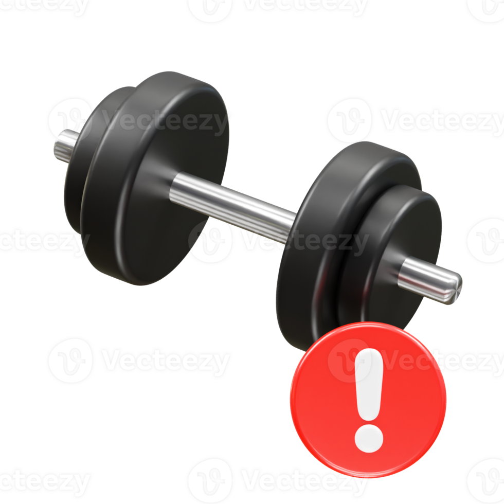 Dumbbell icon illustration 3d rendering element png