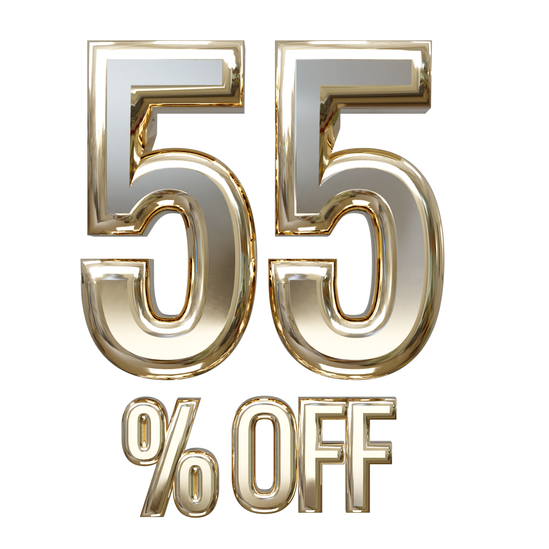 55 Percent Off Sale Text Illustration Element 34336757 PNG