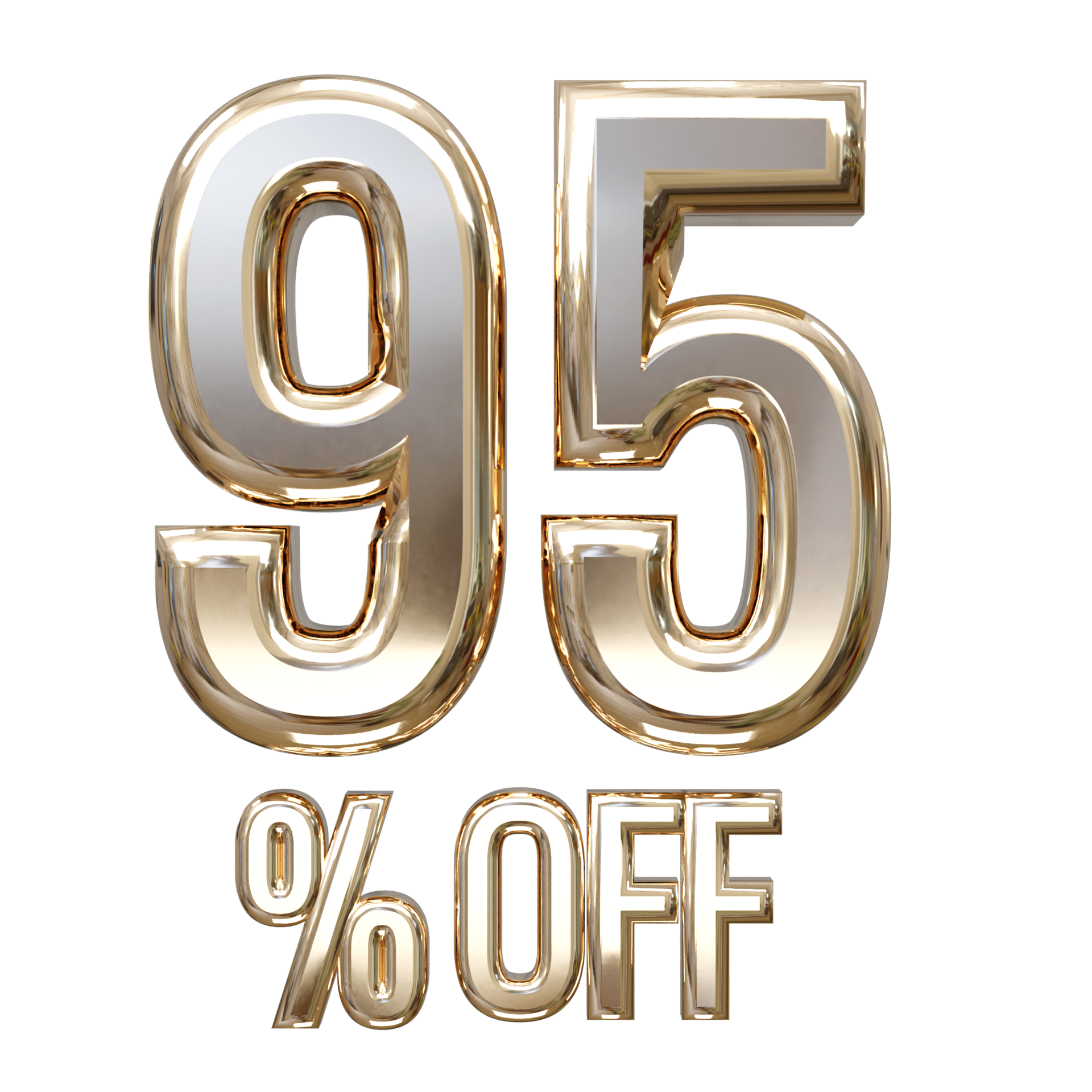 95 Percent Off Sale Text Illustration Element 34336773 PNG 95-percent-3d-render-transparent-background-23456587-png