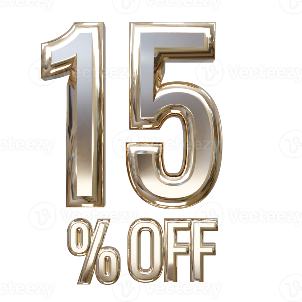 15 percent off sale text illustration element png
