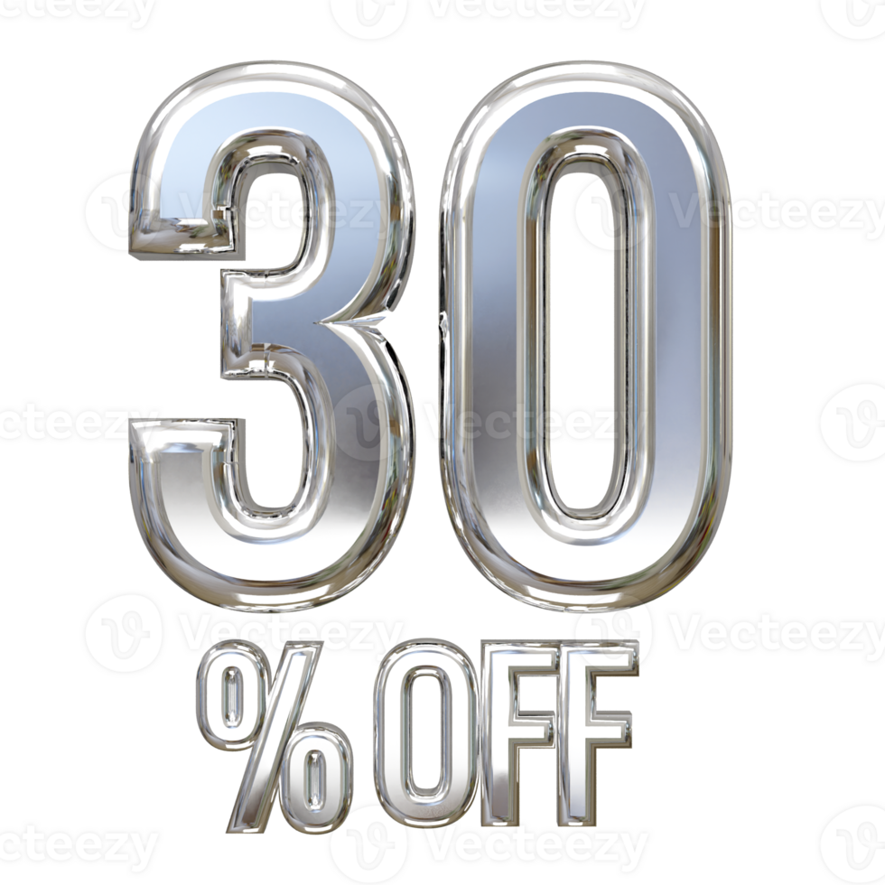 30 percent off sale text illustration element png