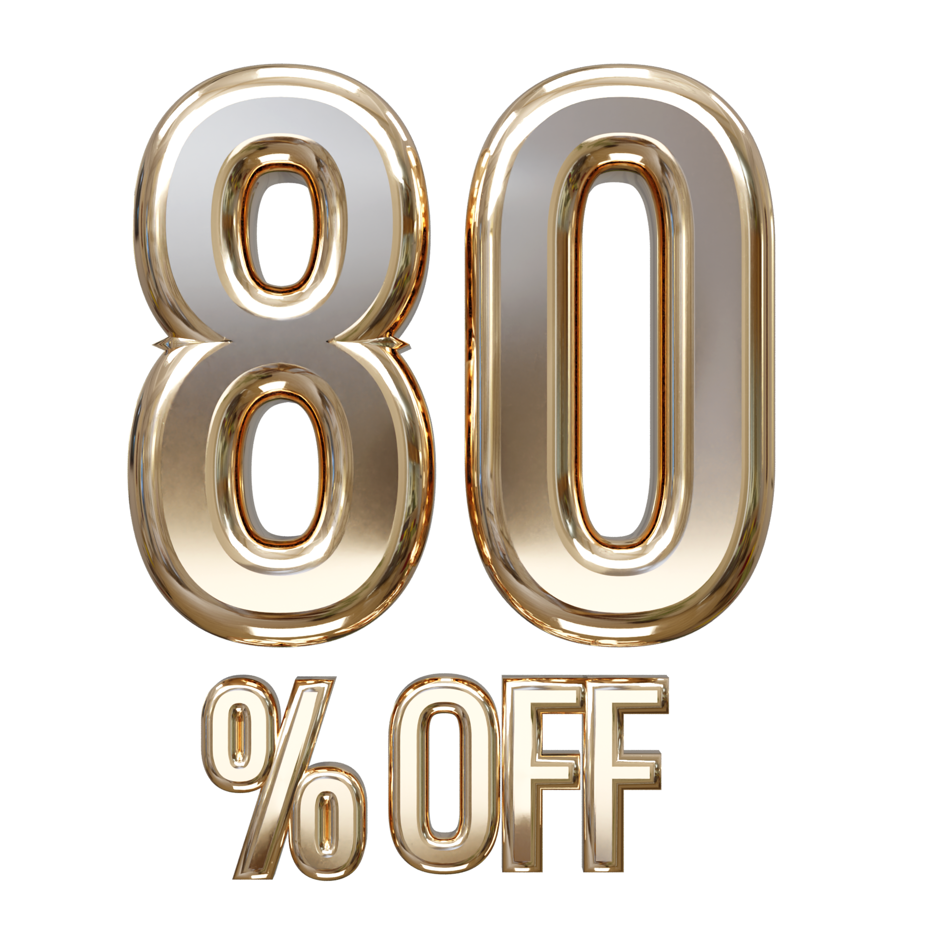 80 Percent Off Sale Text Illustration Element 34336792 PNG