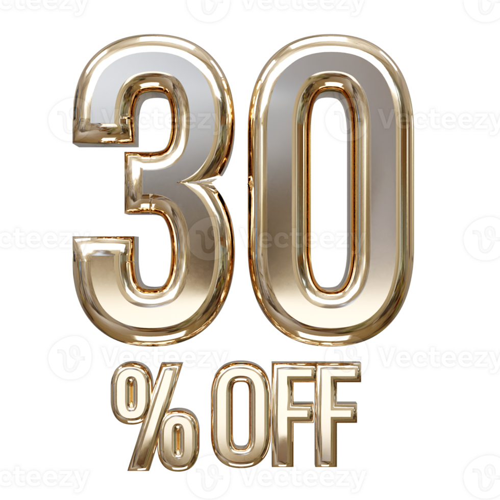 30 percent off sale text illustration element png