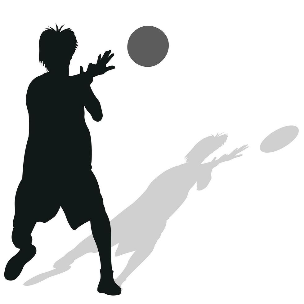 Basketball, black silhouette of an athlete basketball player with a ball vector