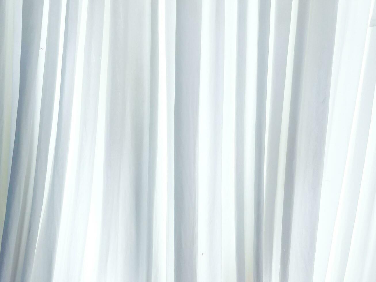 Background for design, white curtains, beautiful wallpaper, space for text. photo