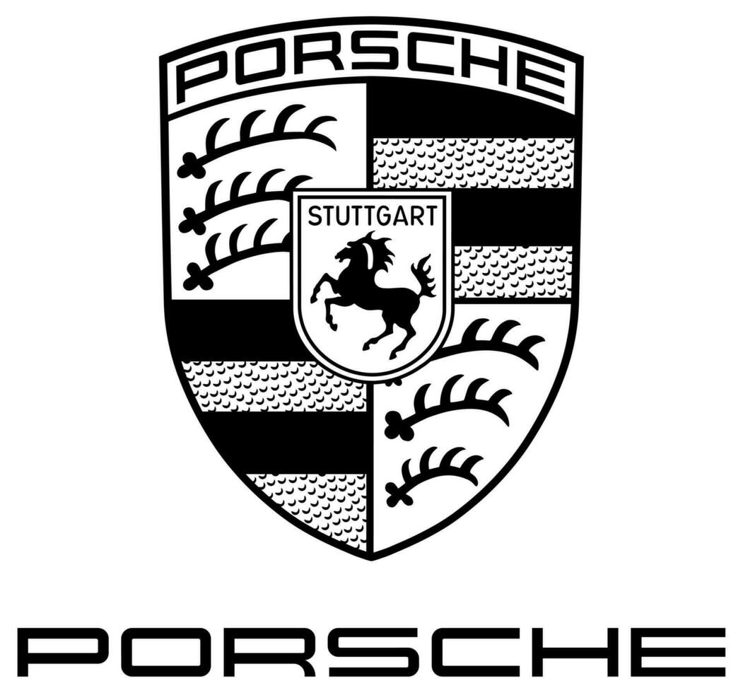 Porsche coche logo vector ilustración