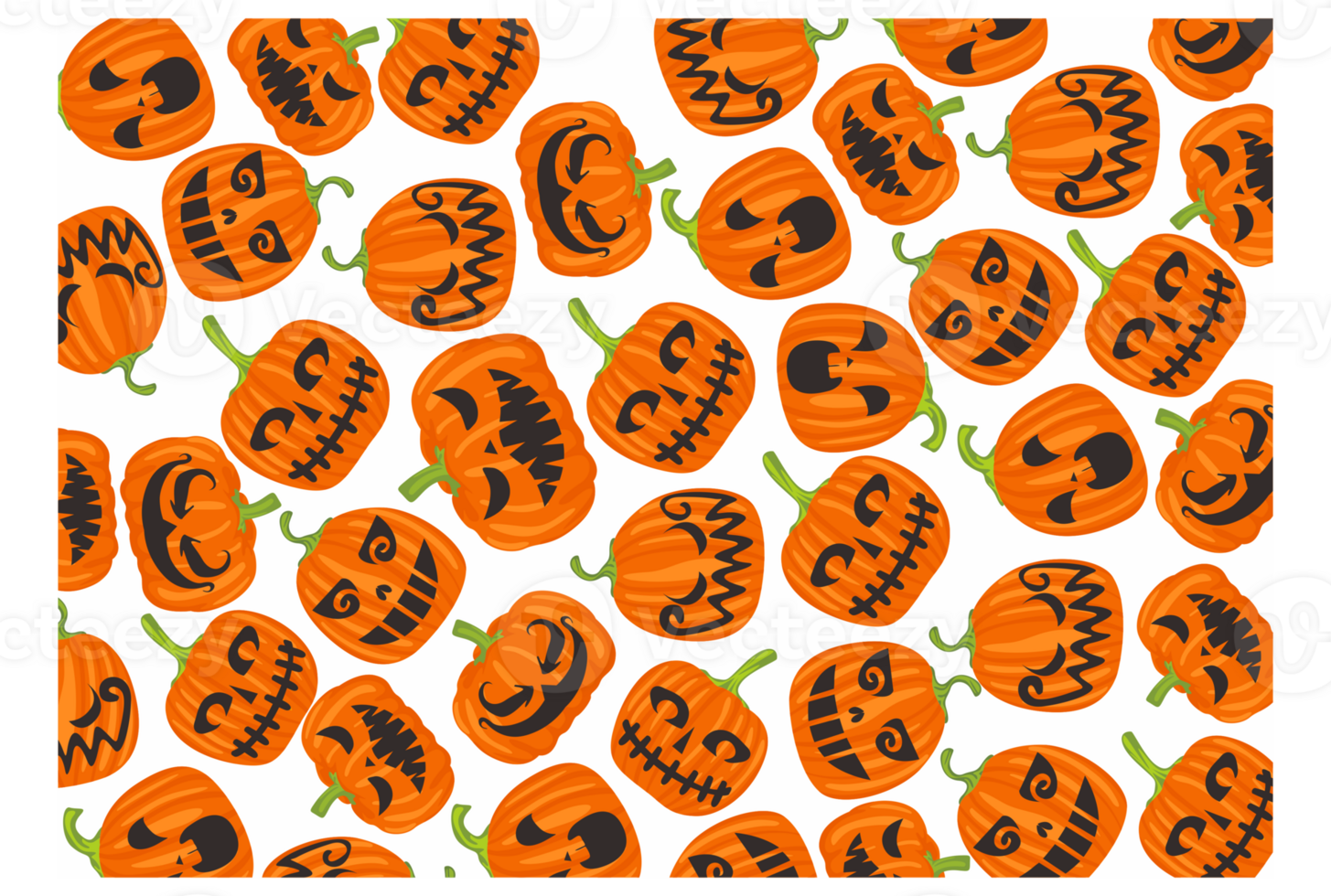 Halloween Pumpkin Head Pattern Background png