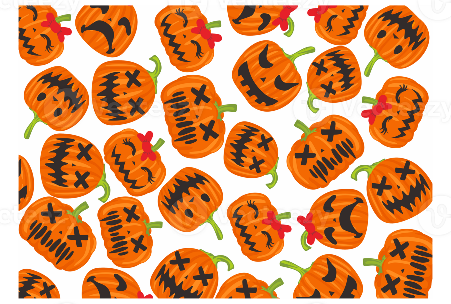 Halloween Pumpkin Head Pattern Background png