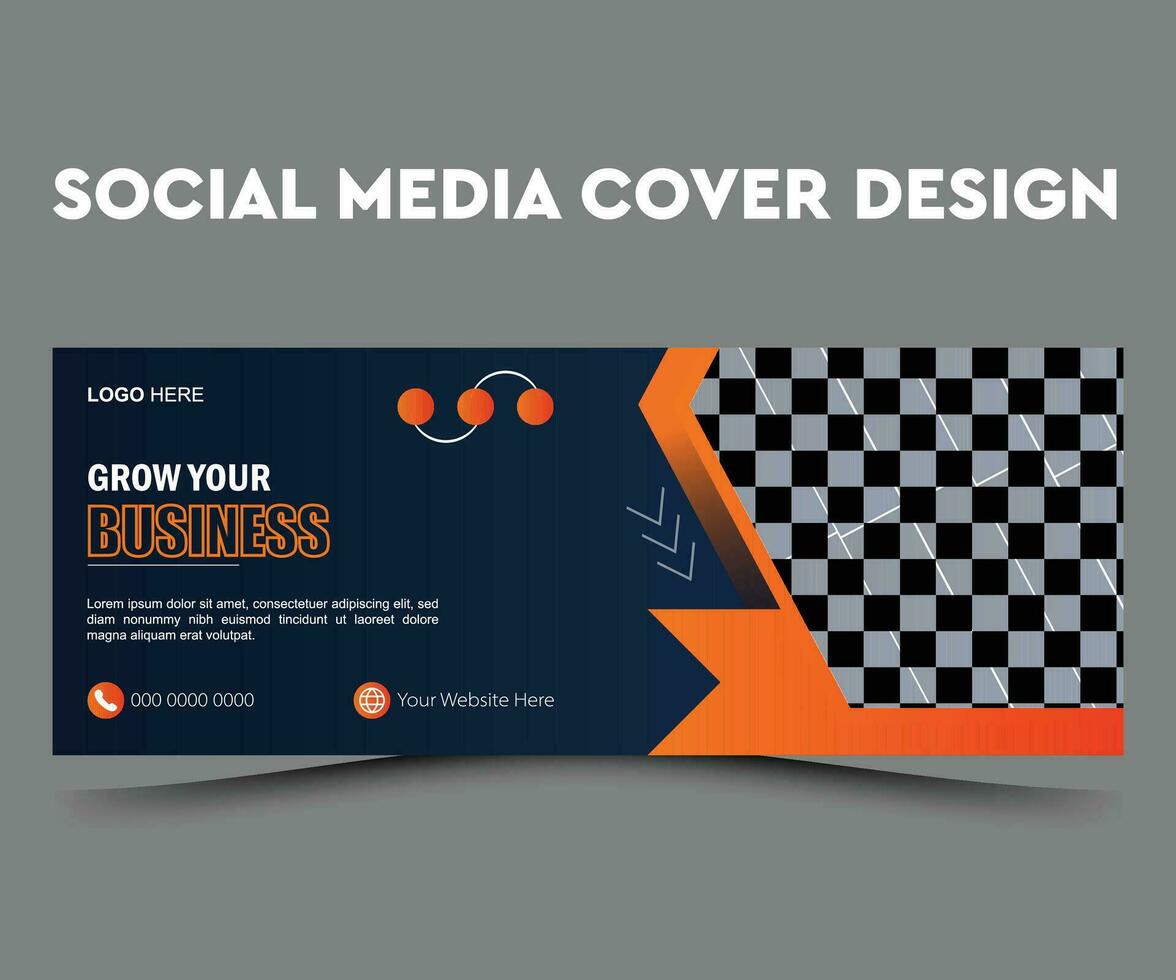 Creative business marketing agency social media post Social Media cover web banner template vector